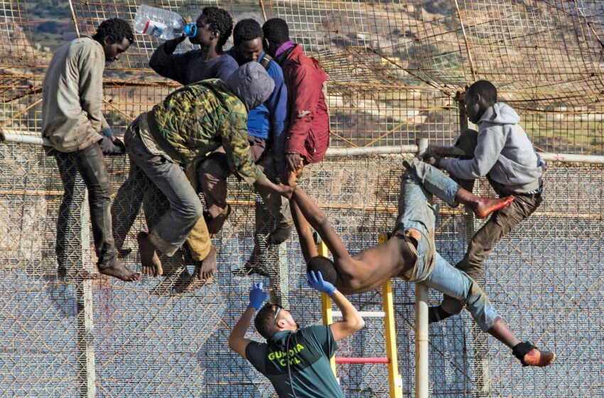 مئات المهاجرين يحاولون اقتحام سياج مليلة المحتلة