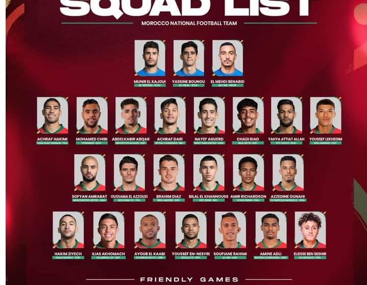 الركراكي يعلن عن اللائحة النهائية لوديتي أنغولا وموريتانيا